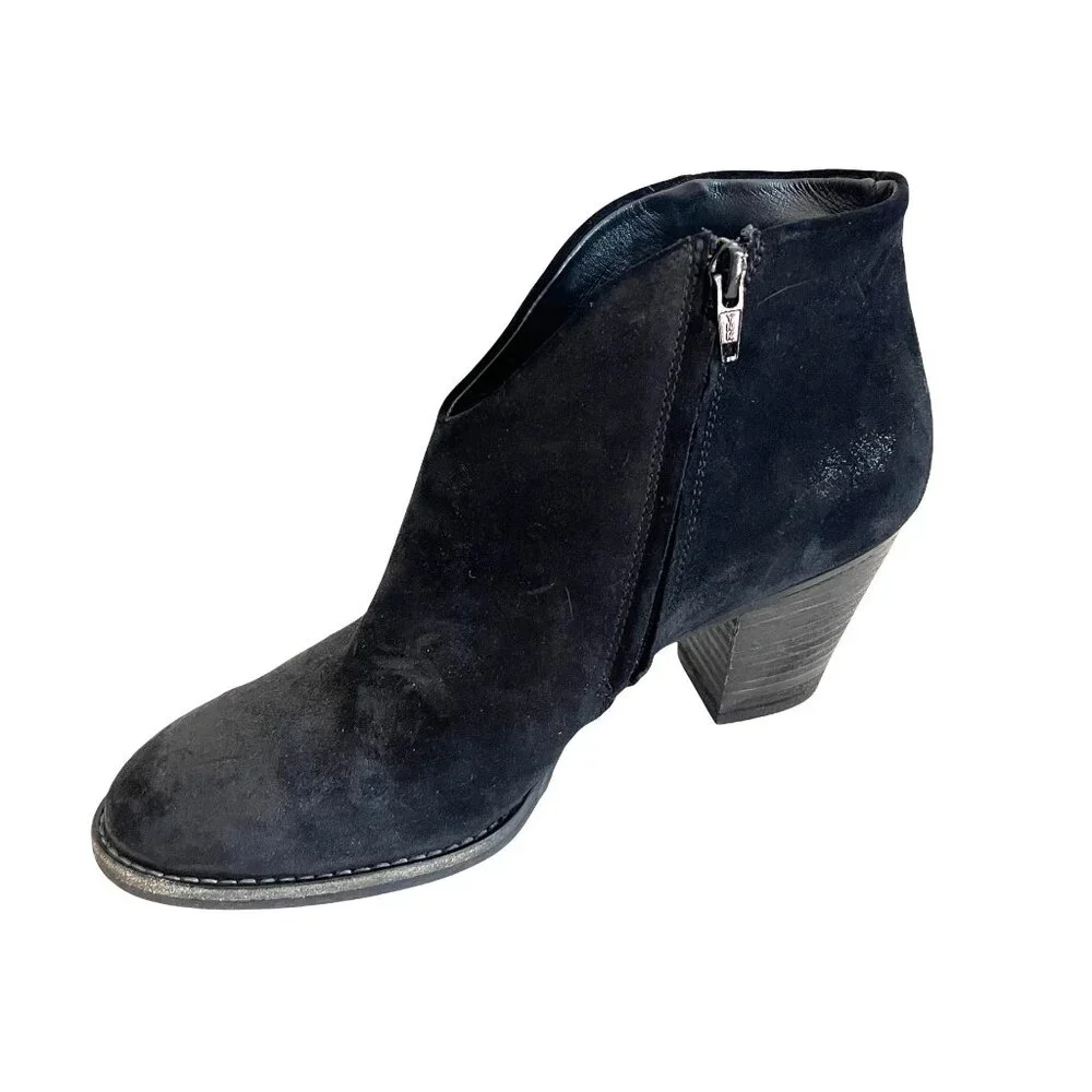 Paul Green Delgado Black Leather Ankle Boots, Size UK 5.5 (US 8)